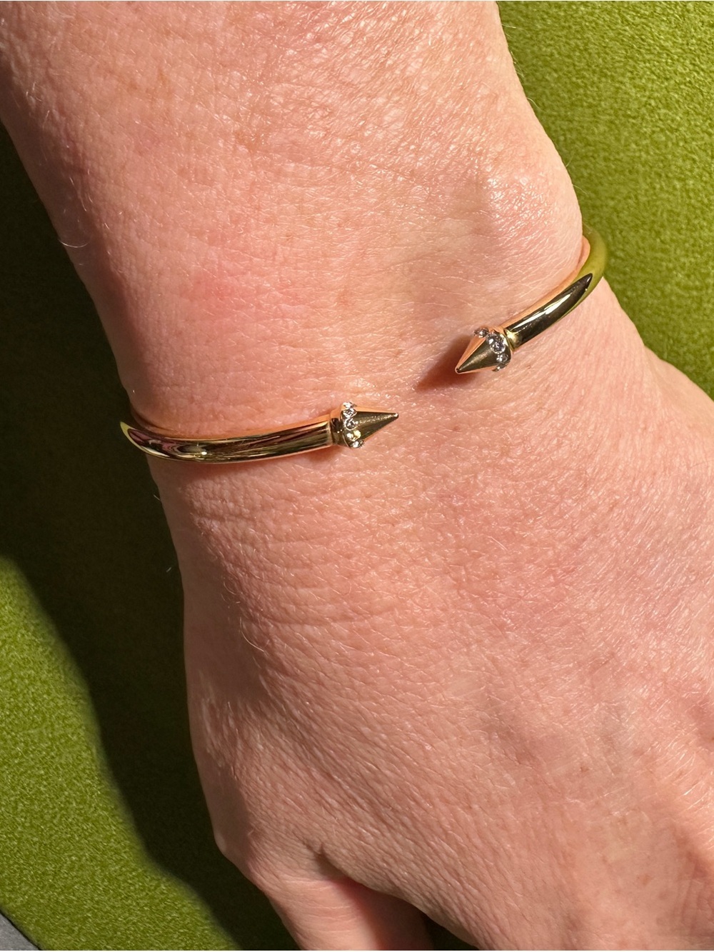 Vita Fede Gold Spike Open Cuff Bracelet